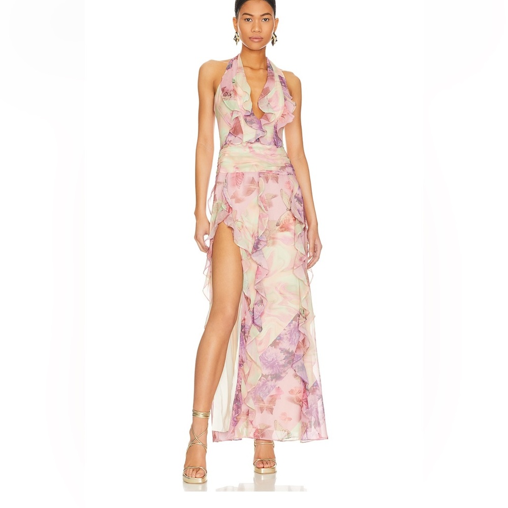 Revolve NBD Divya Patchwork Dress in Patchwork Multi